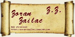 Zoran Zailac vizit kartica